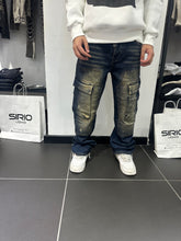Carica l'immagine nel visualizzatore di Gallery, JEANS CON TASCONI LATERALI SABBIATO JC8140B